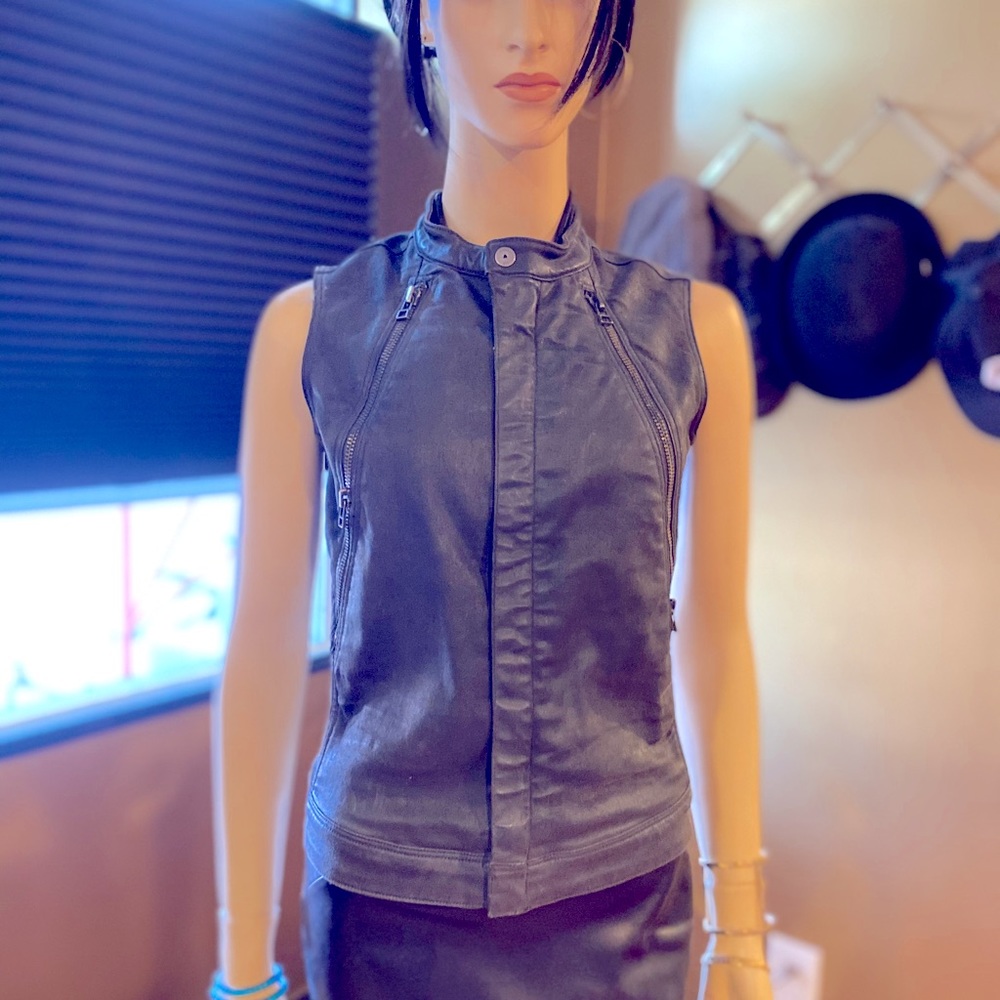 Waxed Denim Vest Jacket by G-Star RAW